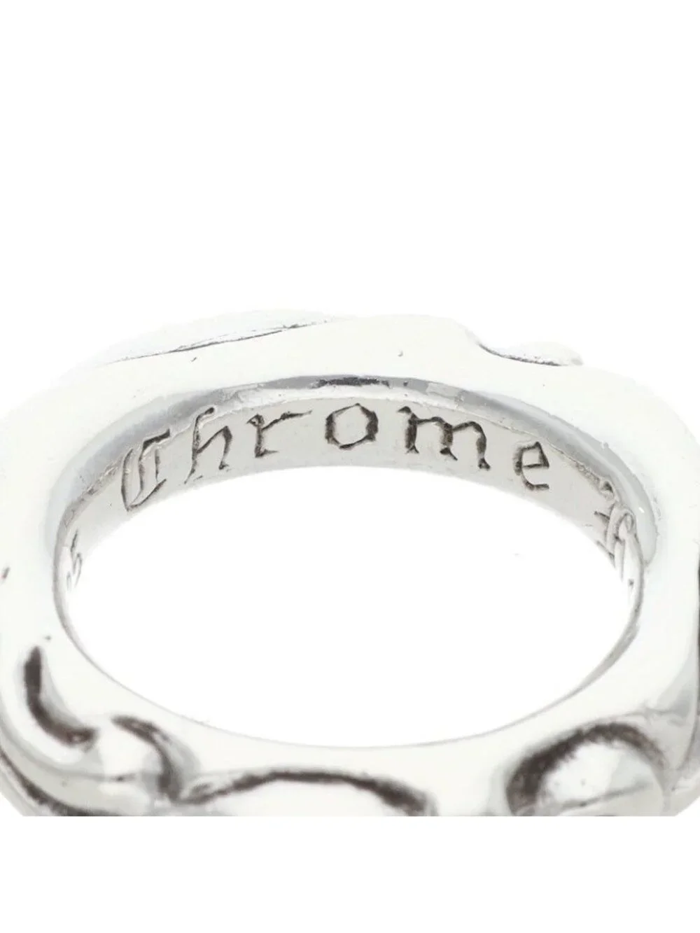 Chrome Hearts Scrl Band Scroll Silver Ring